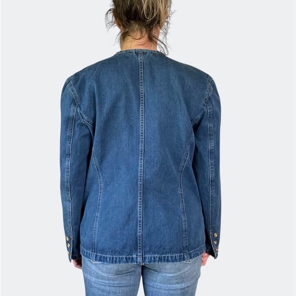 Vintage LIZWEAR Soft Denim Jacket with Gold Buttons Size Medium - Picture 4 of 15